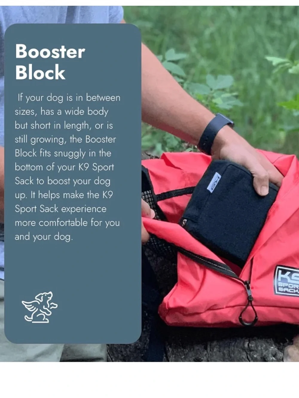 K9 Sport Sack Booster Block Dog Carrier Booster - Black